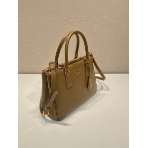 Prada White Small Galleria Saffiano Leather Bag 24.5x16.5x11cm Bags