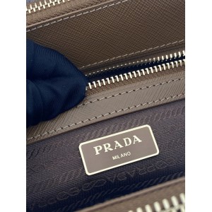 Prada White Small Galleria Saffiano Leather Bag 24.5x16.5x11cm Bags