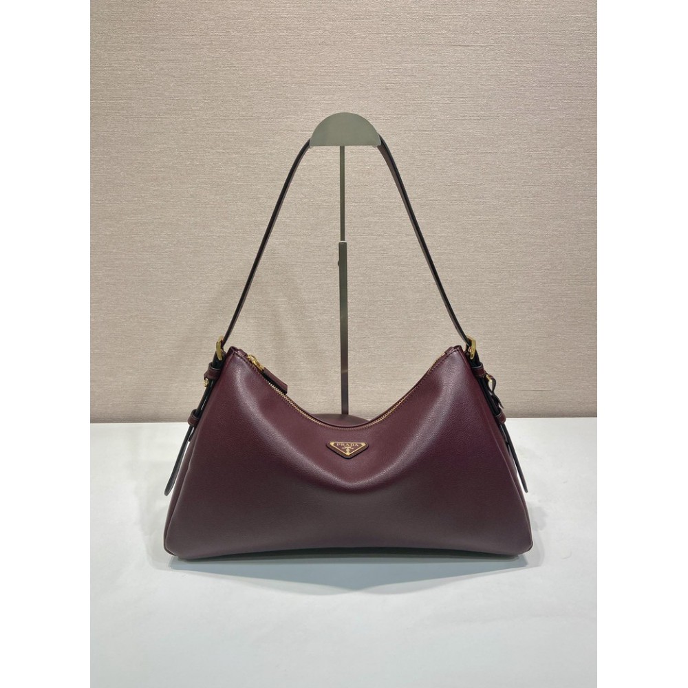 Prada Aimée large suede shoulder bag 39x23x12cm Prada tote bags