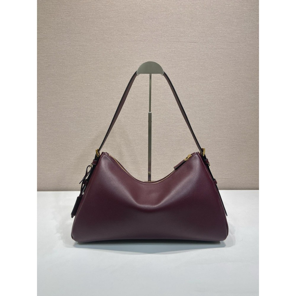 Prada Aimée large suede shoulder bag 39x23x12cm Prada tote bags