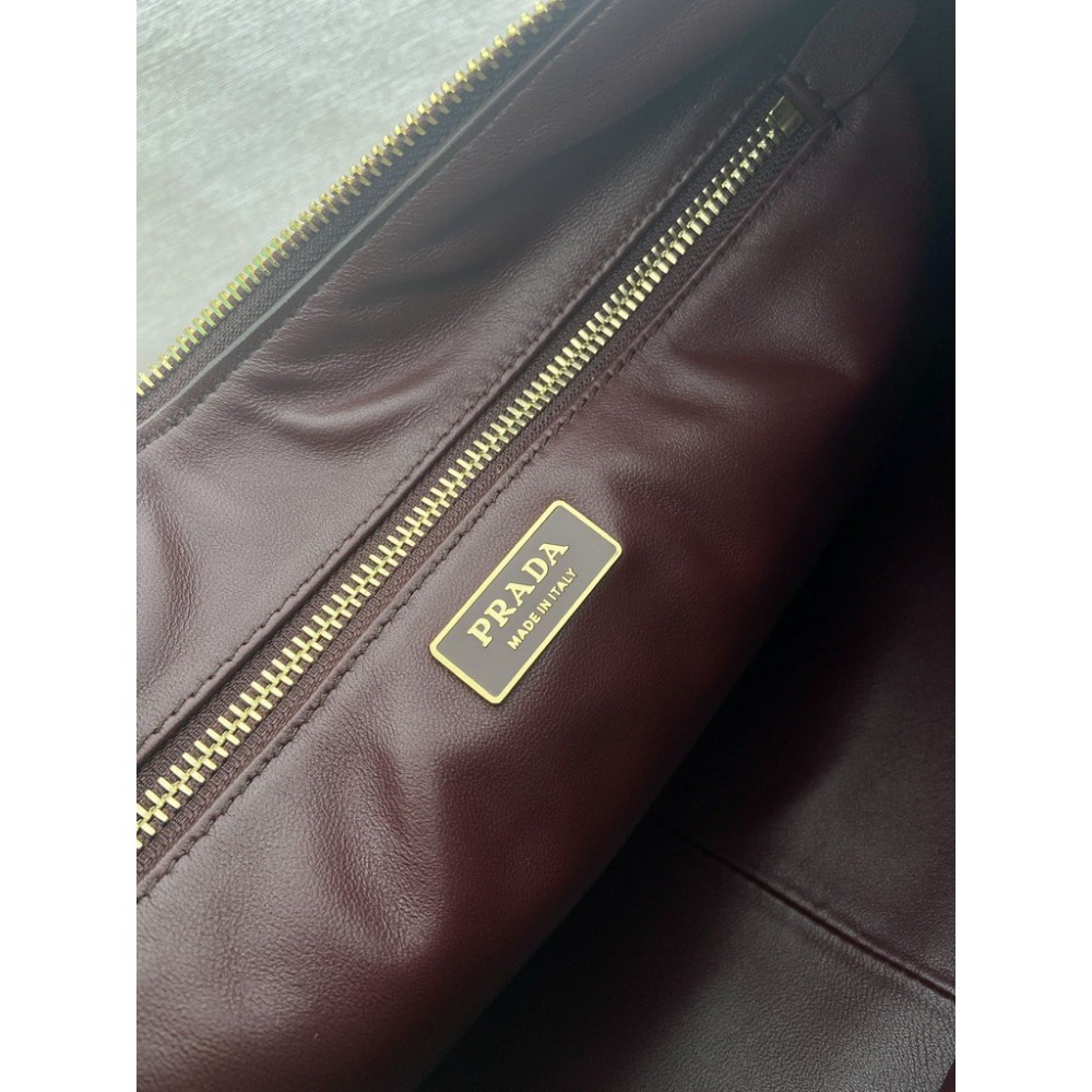 Prada Aimée large suede shoulder bag 39x23x12cm Prada tote bags