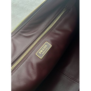 Prada Aimée large suede shoulder bag 39x23x12cm Prada tote bags