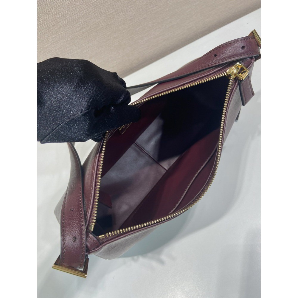 Prada Aimée large suede shoulder bag 39x23x12cm Prada tote bags