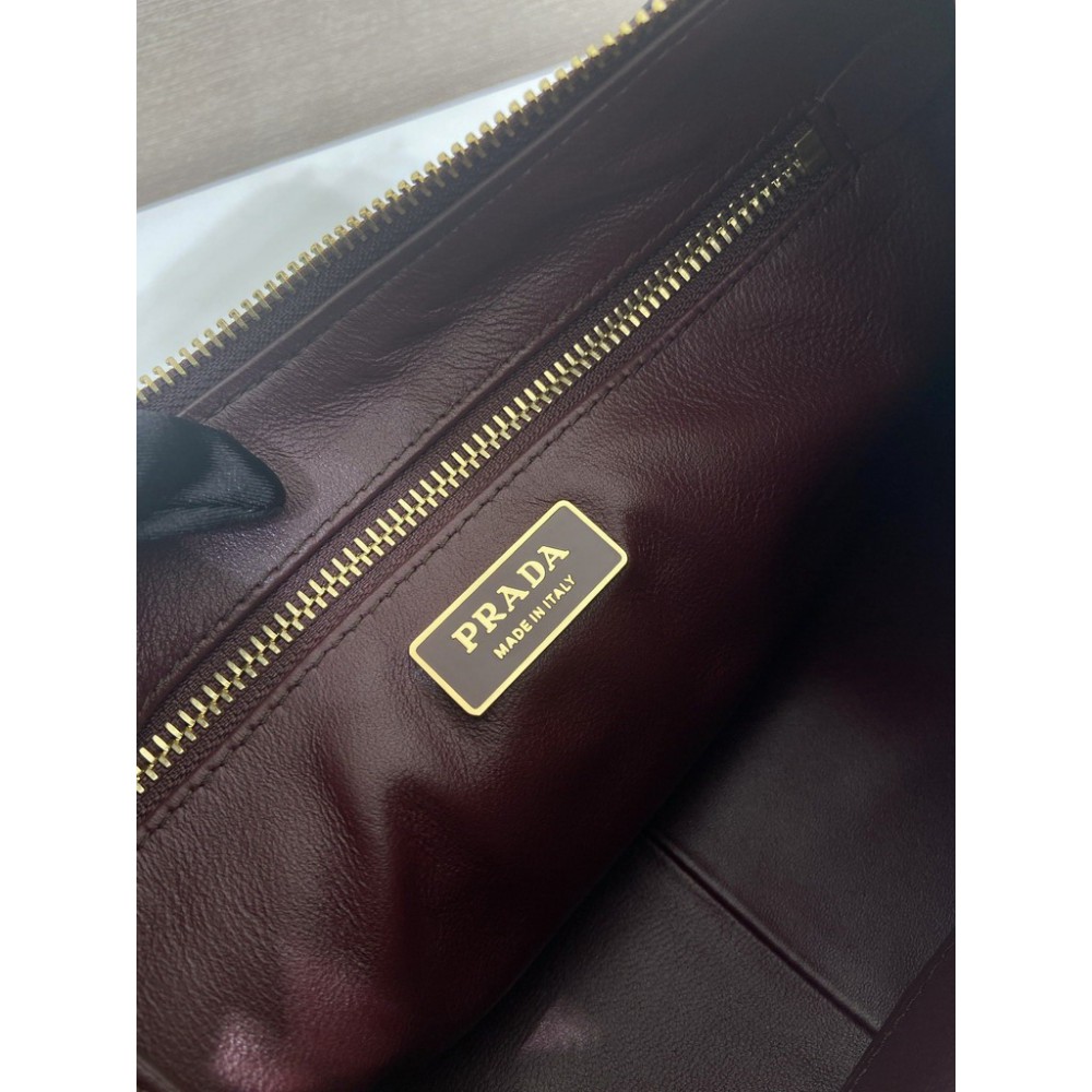 Prada Aimée large suede shoulder bag 39x23x12cm Prada tote bags
