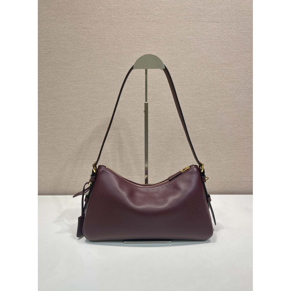 Prada Aimée large suede shoulder bag 39x23x12cm Prada tote bags