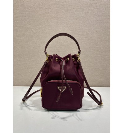 Prada Duet Re Nylon bucket bag 18x23x12cm 