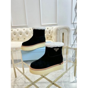 Prada suede boots shearling insole Shoes