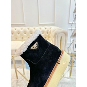 Prada suede boots shearling insole Shoes