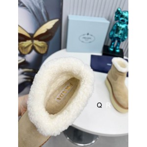 Prada suede boots shearling insole Shoes