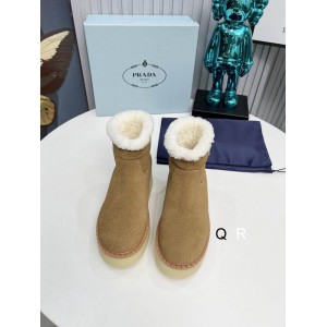 Prada suede boots shearling insole Shoes