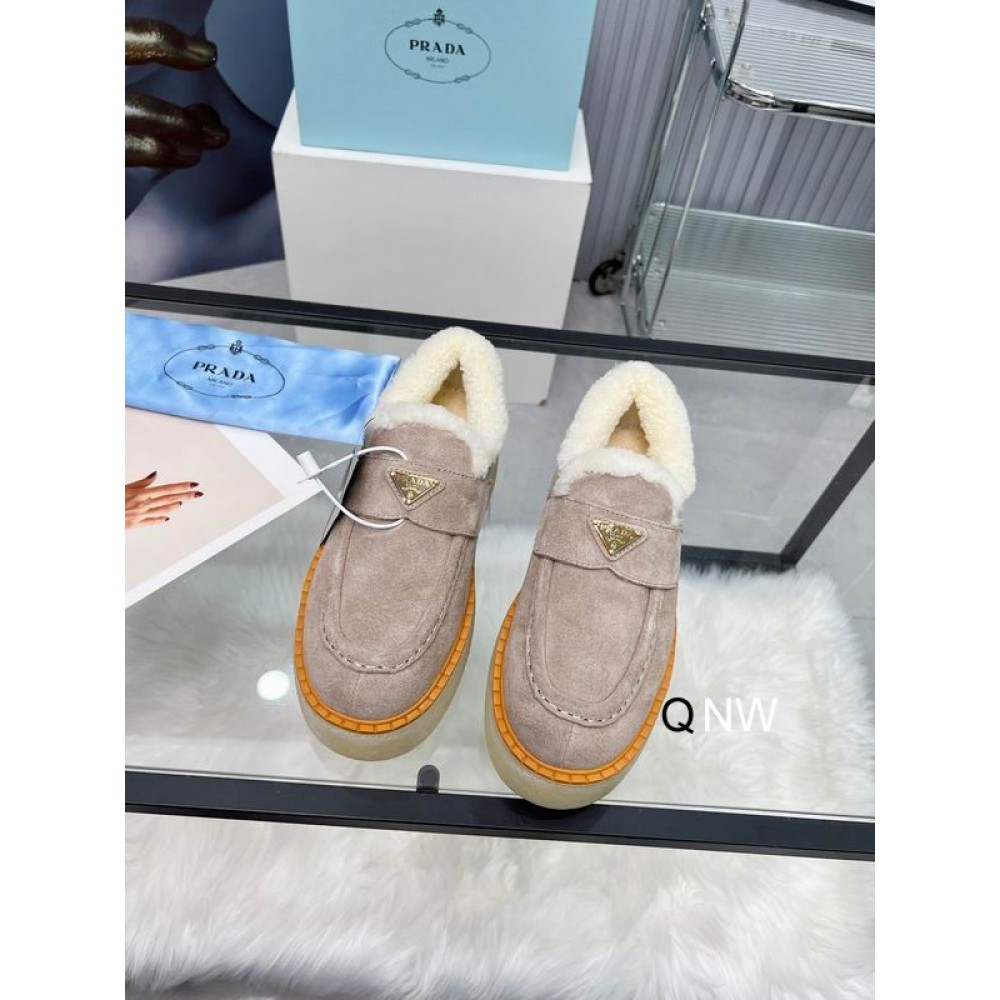 Prada suede loafers 36-42 shearling insole  Shoes