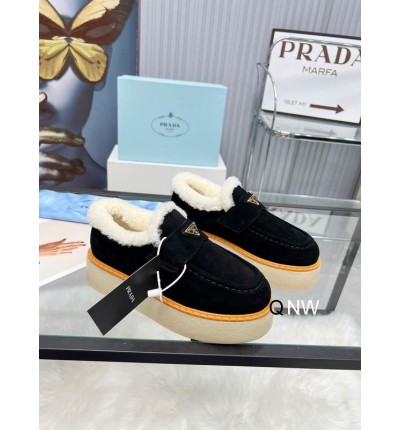 Prada suede loafers 36-42 shearling insole 
