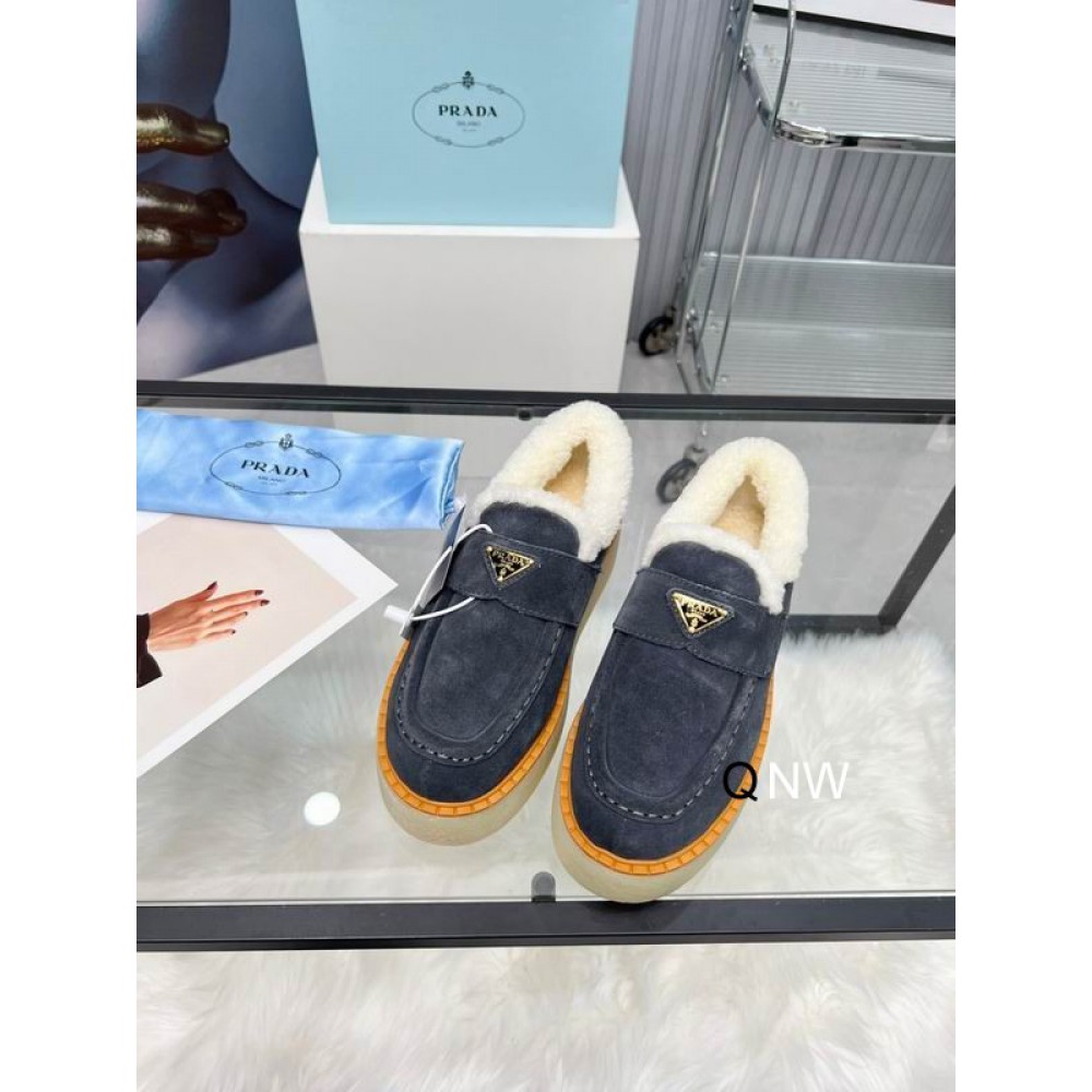 Prada suede loafers 36-42 shearling insole  Shoes