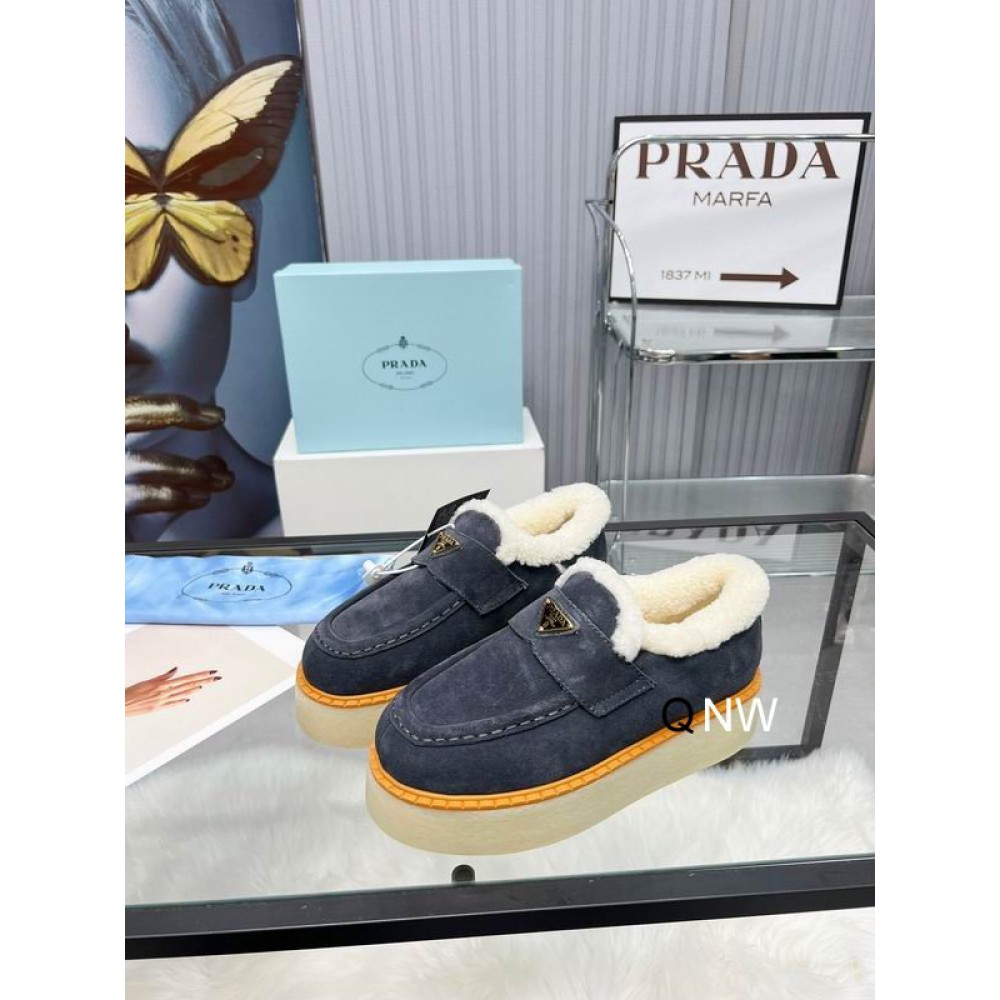 Prada suede loafers 36-42 shearling insole  Shoes