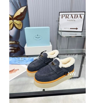 Prada suede loafers 36-42 shearling insole 