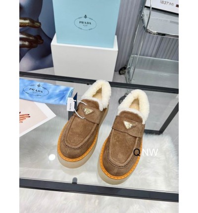 Prada suede loafers 36-42 shearling insole 