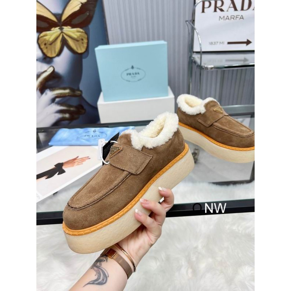 Prada suede loafers 36-42 shearling insole  Shoes