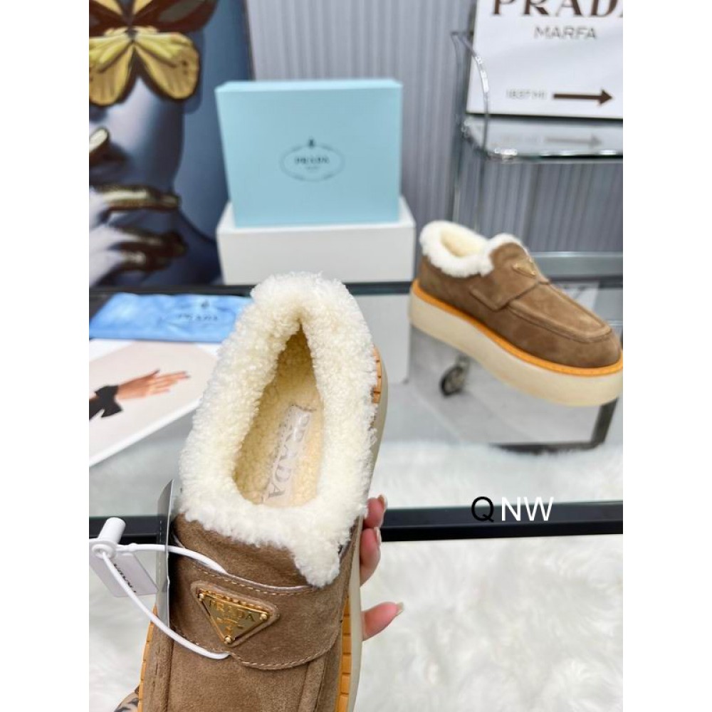 Prada suede loafers 36-42 shearling insole  Shoes
