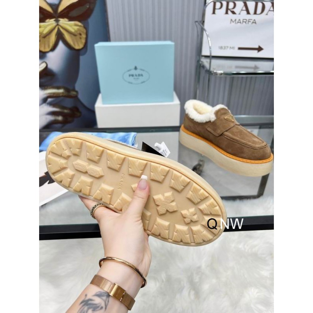 Prada suede loafers 36-42 shearling insole  Shoes