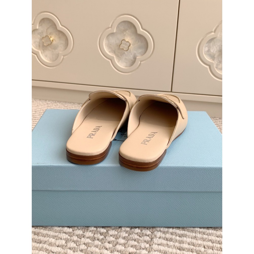 Prada half slipper leather  Shoes