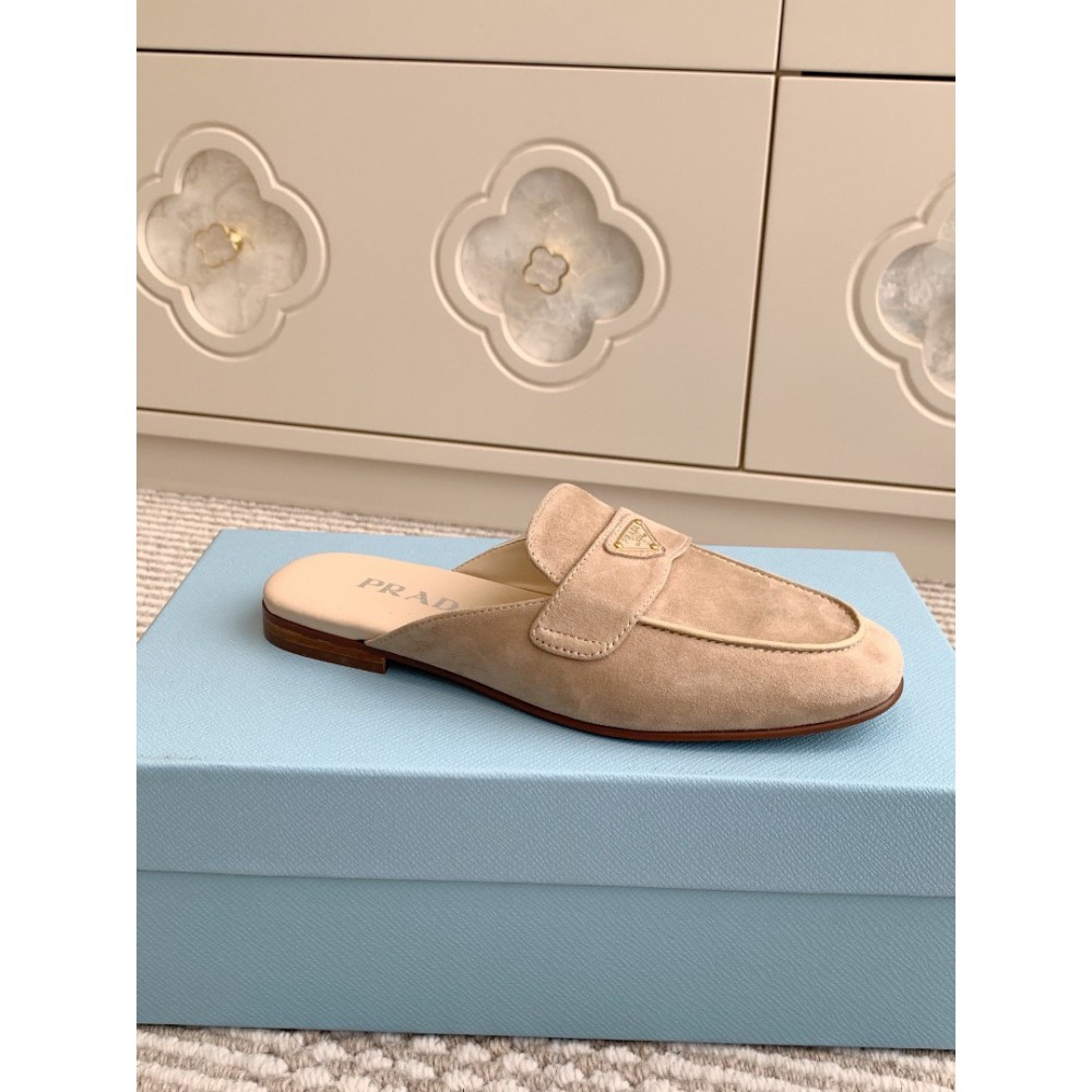 Prada half slipper leather  Shoes