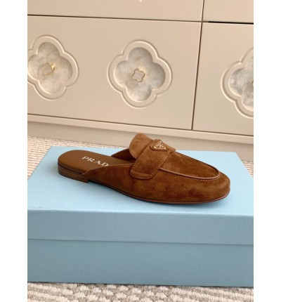 Prada half slipper leather 