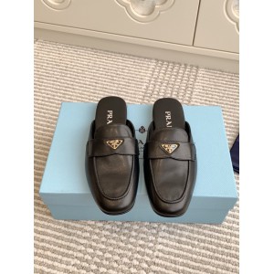 Prada half slipper leather  Shoes