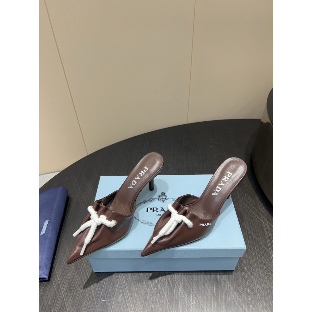 Prada slingback pumps with cord details 35-42 8.5cm Shoes