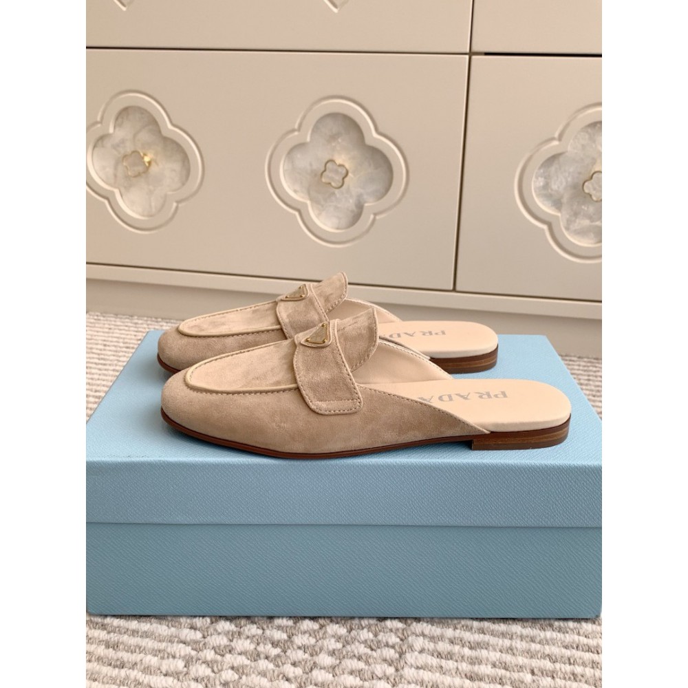 Prada half slipper leather  Shoes