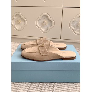Prada half slipper leather  Shoes