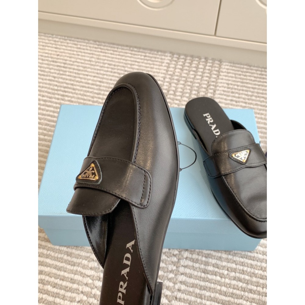 Prada half slipper leather  Shoes