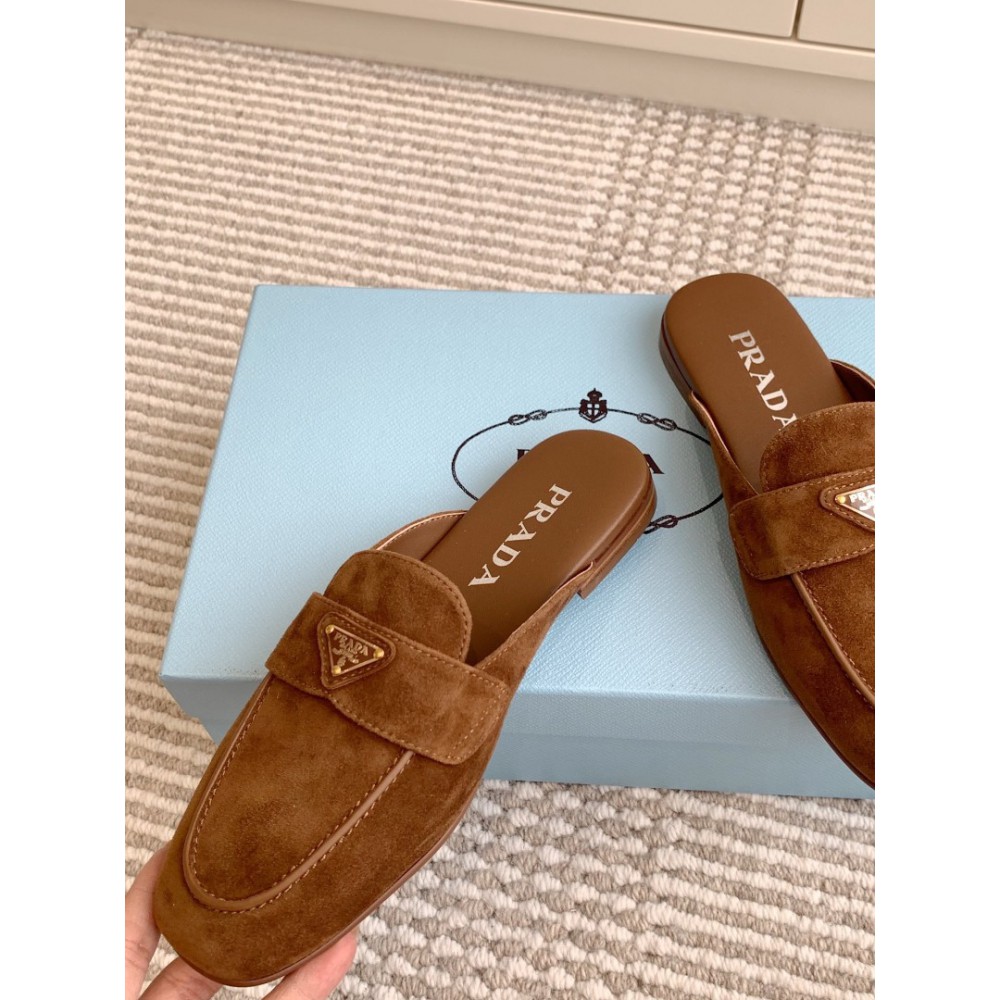 Prada half slipper leather  Shoes