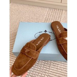 Prada half slipper leather  Shoes