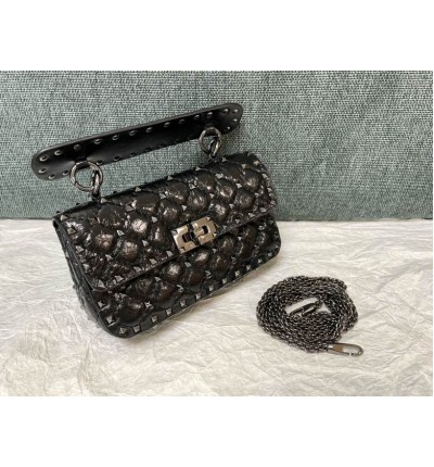 Valentino Rockstud Spike leather bag 20x6x12cm