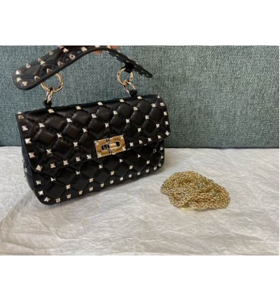 Valentino Rockstud Spike leather bag 20x6x12cm