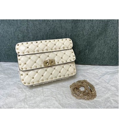 Valentino Rockstud Spike leather bag 20x6x12cm