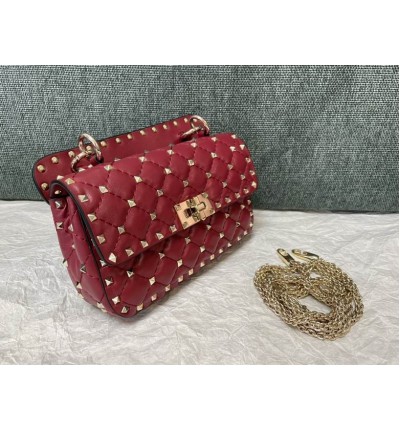 Valentino Rockstud Spike leather bag 20x6x12cm