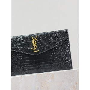 Ysl UPTOWN pouch in croc effect leather 27 x 16 x 2 CM
