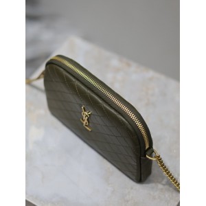 Ysl Gaby zipped pouch in quilted leather 19 x 11 x 3 cm Bags