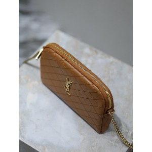 Ysl Gaby zipped pouch in quilted patent leather 19 x 11 x 3 cm Bags