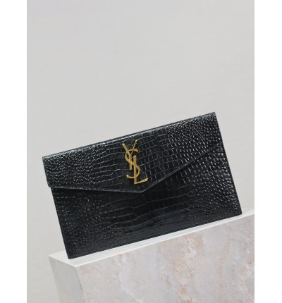 Ysl UPTOWN pouch in croc effect leather 27 x 16 x 2 CM