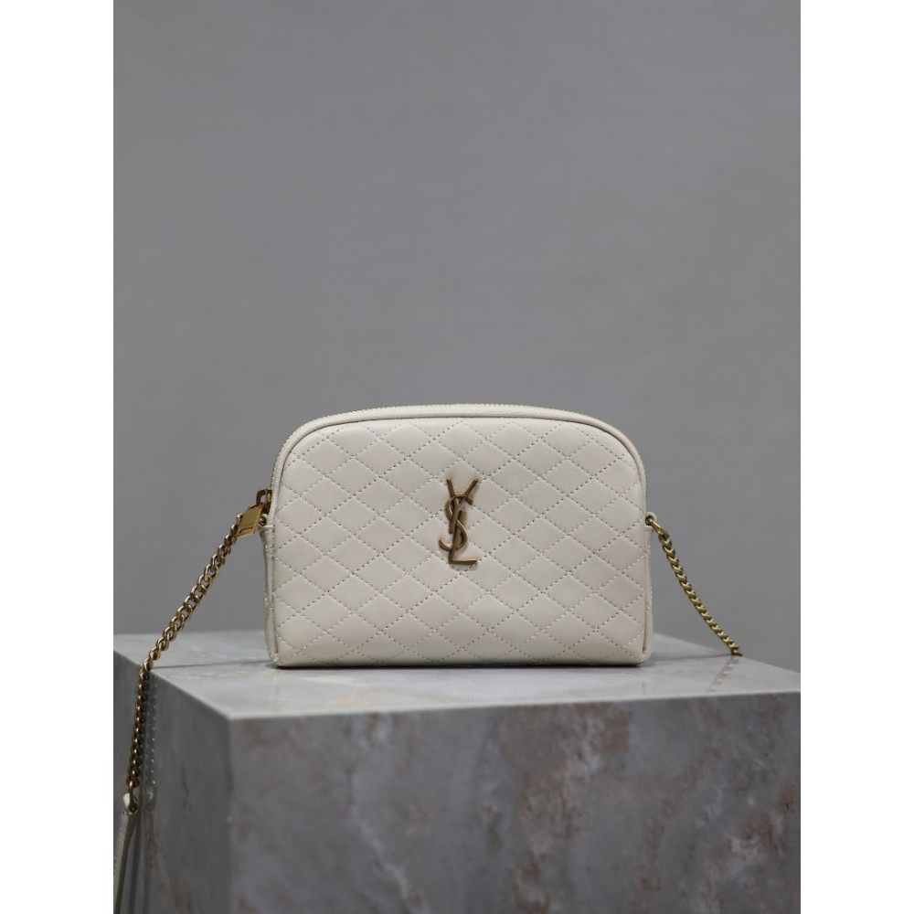 Ysl Gaby zipped pouch in quilted leather 19 x 11 x 3 cm Bags