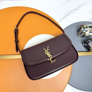 Ysl solferino box bag 24.5×15×8.5cm burgundy Bags