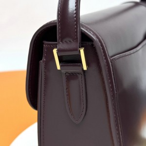 Ysl solferino box bag 24.5×15×8.5cm burgundy Bags