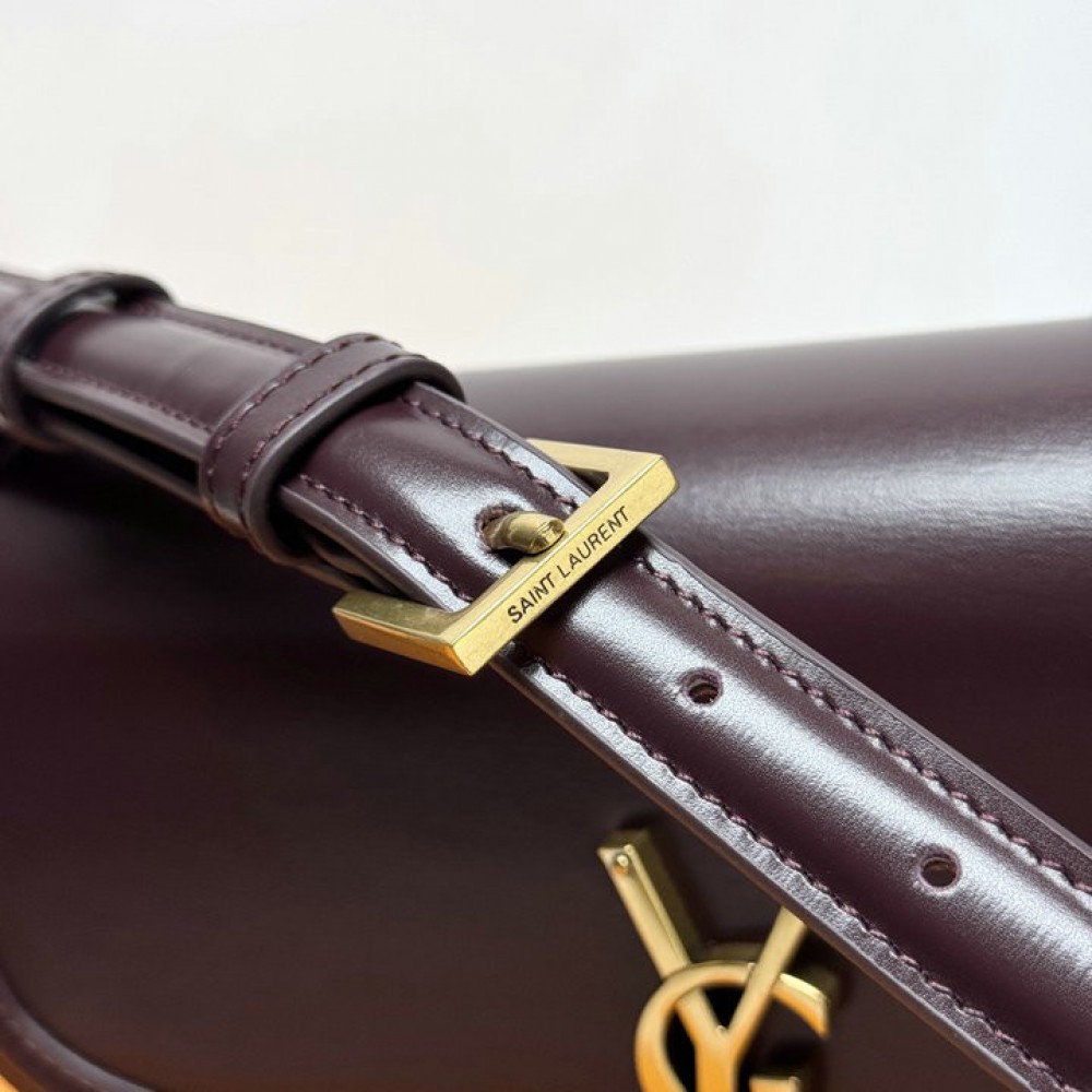 Ysl solferino box bag 24.5×15×8.5cm burgundy Bags