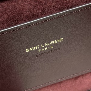 Ysl solferino box bag 24.5×15×8.5cm burgundy Bags