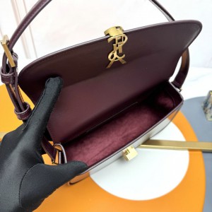 Ysl solferino box bag 24.5×15×8.5cm burgundy Bags