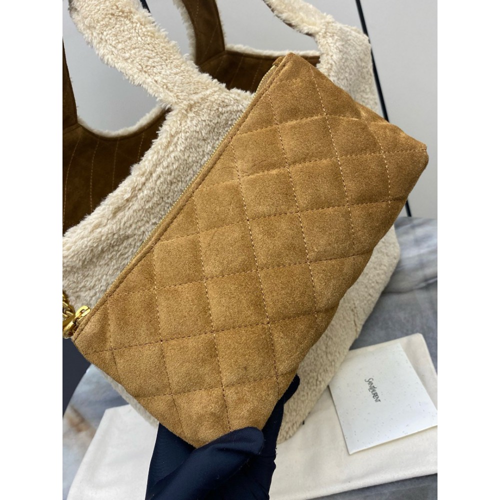 Ysl Icare extra large embellished shearling tote  Bags