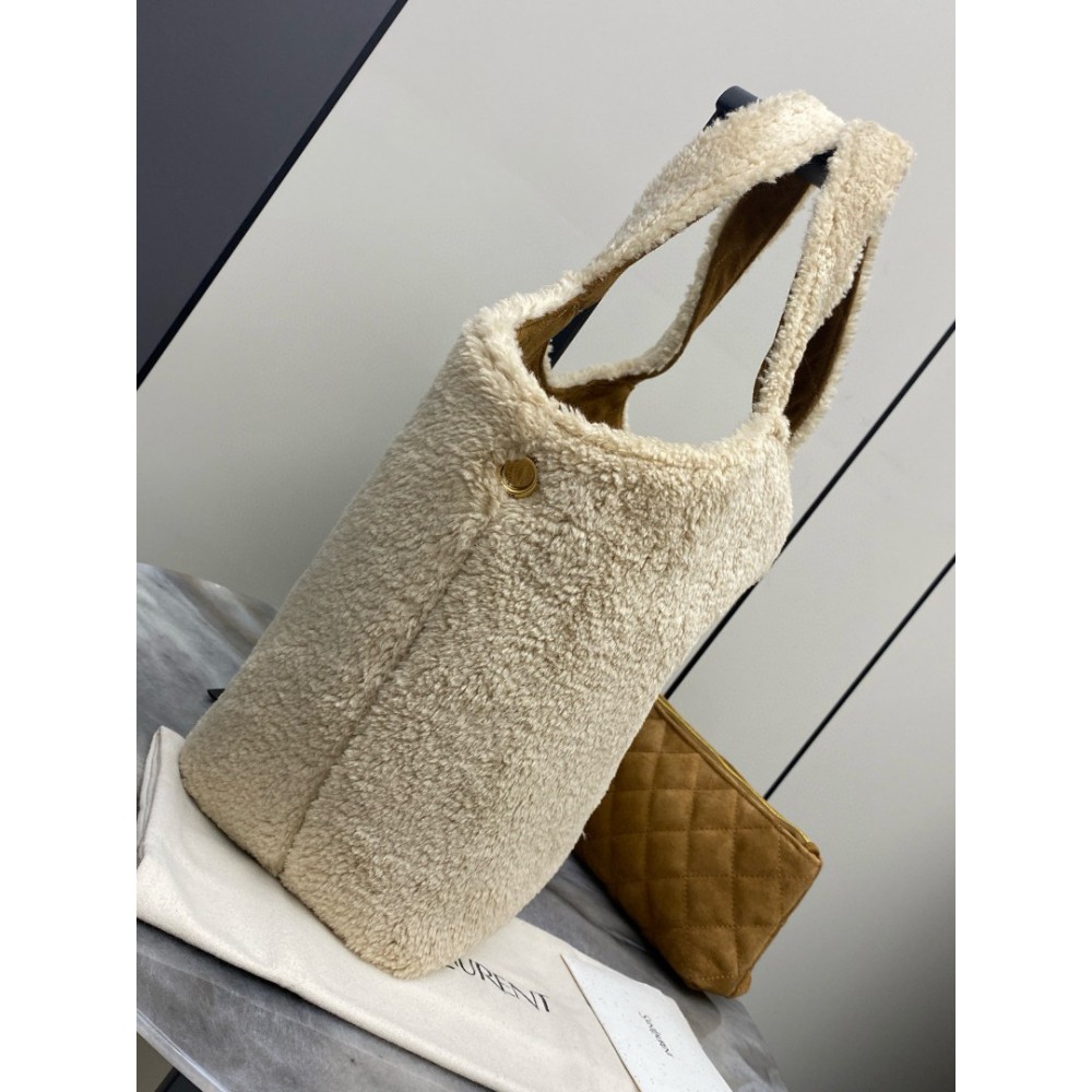 Ysl Icare extra large embellished shearling tote  Bags