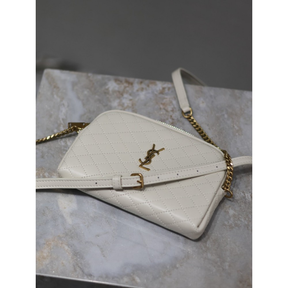 Ysl Gaby zipped pouch in quilted leather 19 x 11 x 3 cm Bags